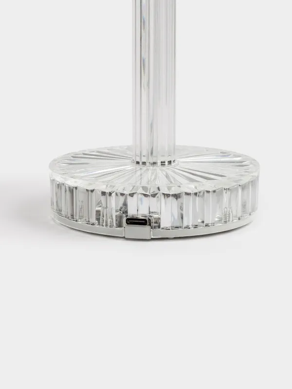 Сенсорлық шам, 26 см, сымсыз, аяқты, пластик / болат, Ромб, Rhombus, image-3