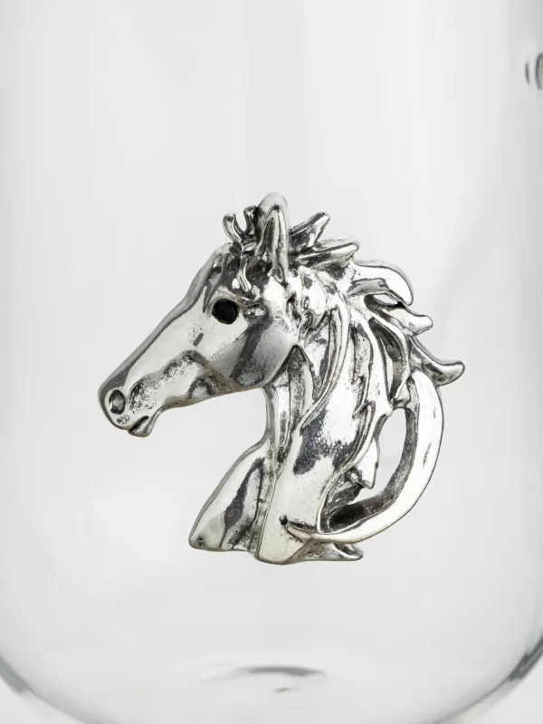 Саптыаяқ, 580 мл, шыны Б/металл, Күміс жылқы, Lux elements, image-3