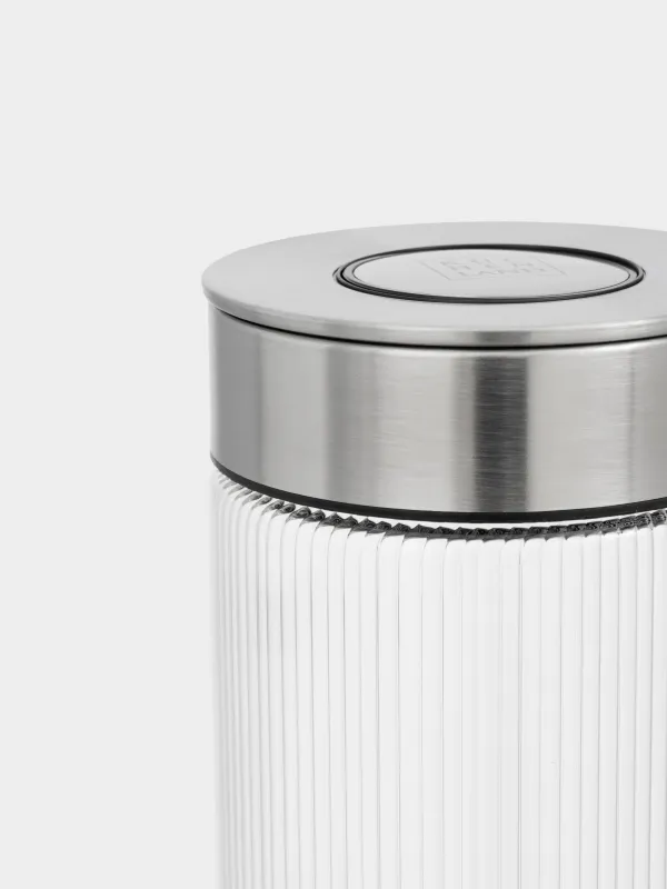 Сусымалы өнімдерге арналған құты, 960 мл, вакуумдық қақпағы бар, шыны Б/болат, Ribby steel, image-2