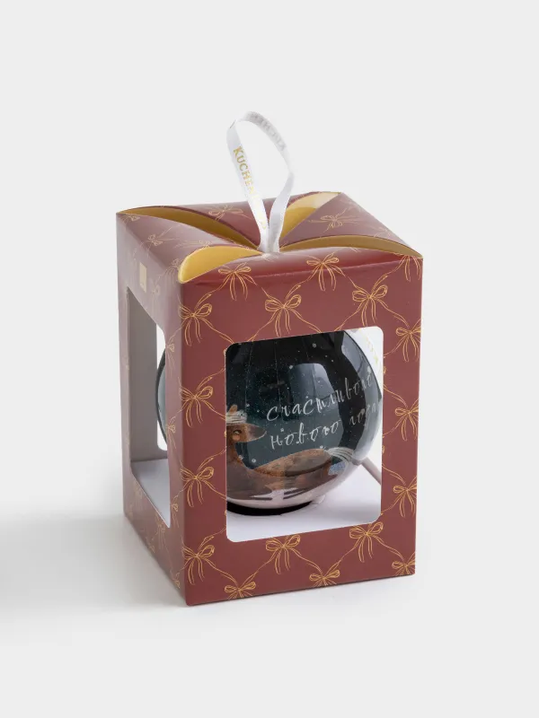 Игрушка елочная, 7 см, пенопласт, Шар, Счастливого нового года, Ball print, image-3