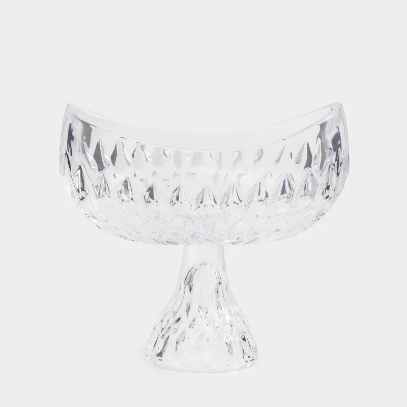 Кәмпит ыдысы, 17х15 см, аяқты, шыны Р, Rhomb