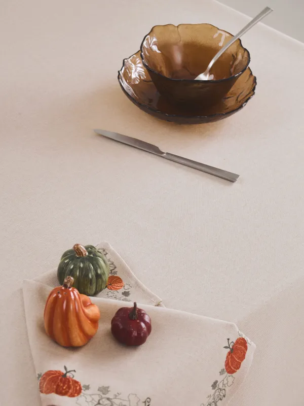 Скатерть, 170х250 см, полиэстер, бежевая, Тыквы, Colorful gourds, image-2