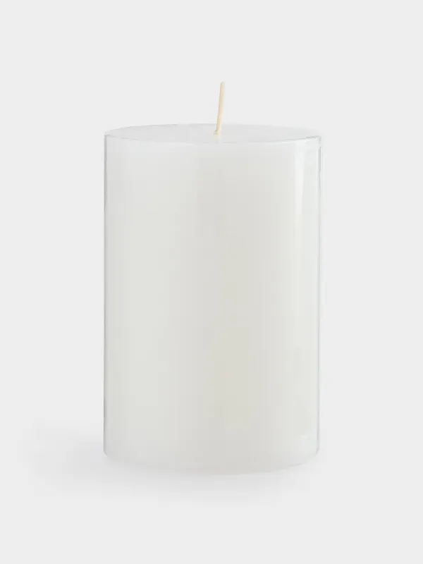 Свеча ароматическая, 10 см, цилиндрическая, белая, Peony Blush, Luxury white, image-0