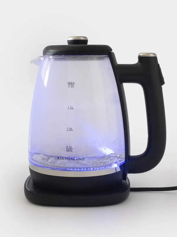 Шайнек, электрлі, 2 л, 1500 Вт, шыны/пластик, қара, Progress plus, image-3