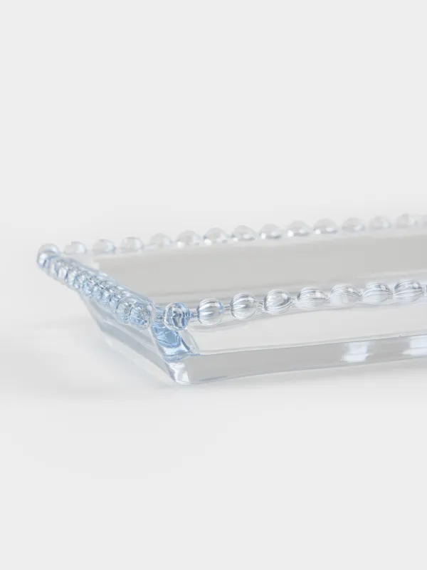 Ыдыс, 30х12х2 см, шыны, тікбұрышты, інжу-маржан, Moon, image-3