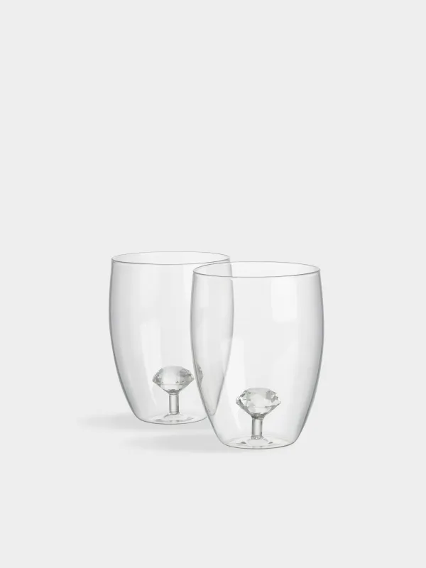 Стақан, 12 см, 600 мл, 2 дана, шыны Б, Кристалл, Crystal shape, image-2