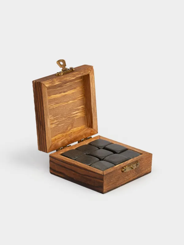 Сусындарды салқындатуға арналған текшелер жиынтығы, 10 дана, қорапта, базальт, бар, image-0