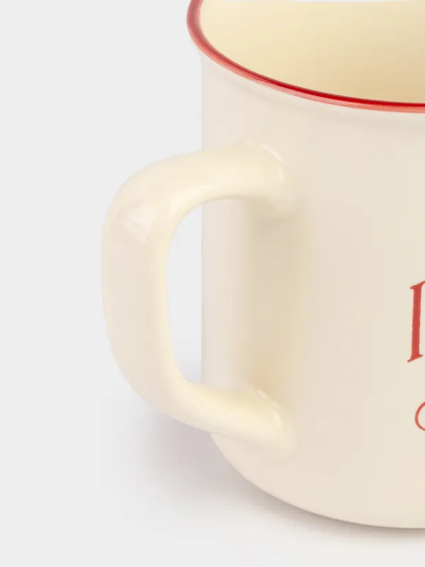 Кружка, 430 мл, фарфор N, молочно-бордовая, Конь, Great horse, image-2