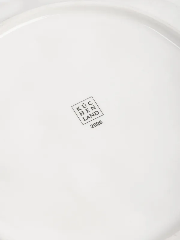 Түскі ас тәрелкесі, 26 см, керамика, Шыршасы бар жылқы, Christmas green, image-4