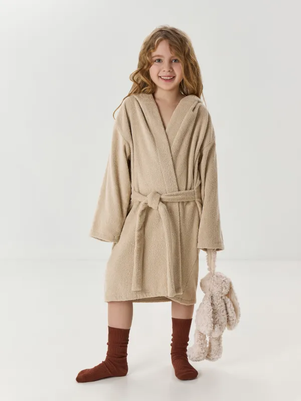 Халат детский, бежевый, Ушки, Teddy, image-0