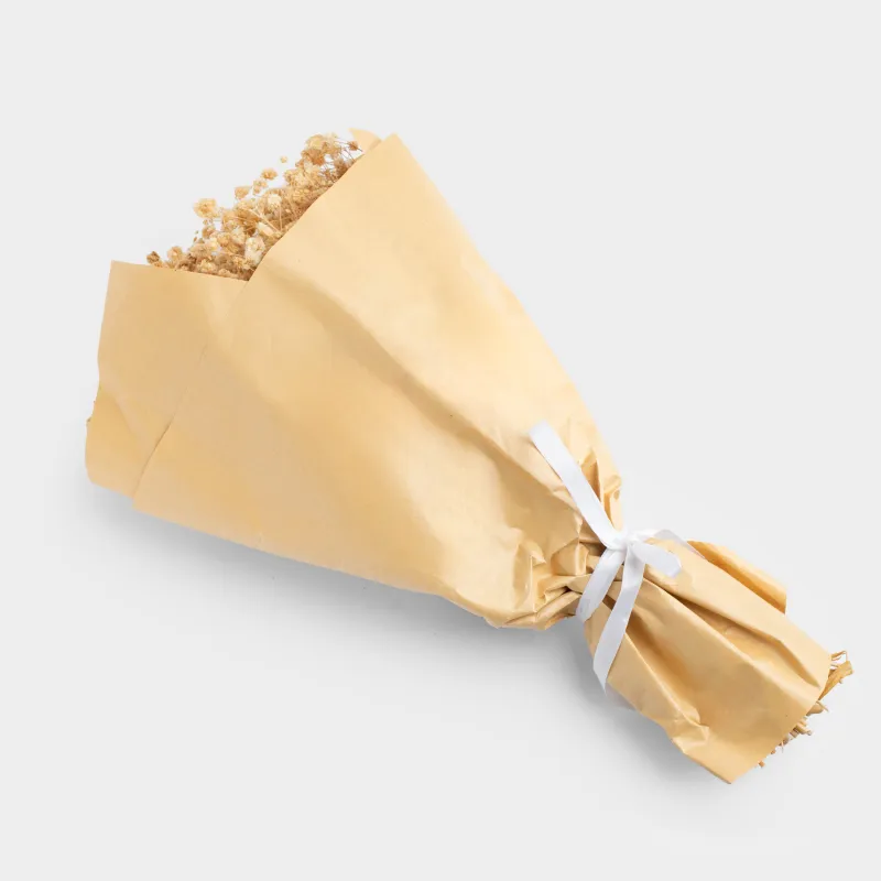 Букет декоративный, 37 см, сухоцветы, Бежевая гипсофила, Dried flower, image-2