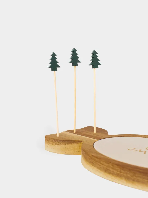 Тіскебасарларға арналған жиынтық, 1 зат, тұғырда, таяқшалары бар, керамика/ағаш, Кәмпит, Noble tree, image-4