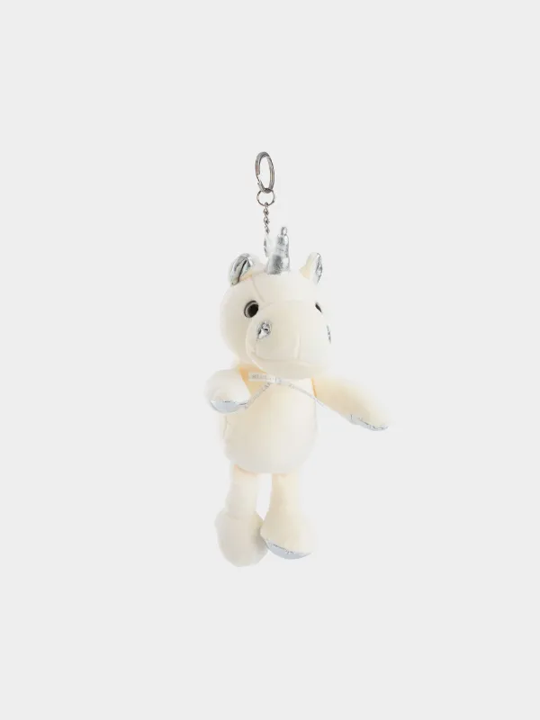 Брелок, 23 см, мягкий, полиэстер/металл, молочный, Единорог, Unicorn, image-1