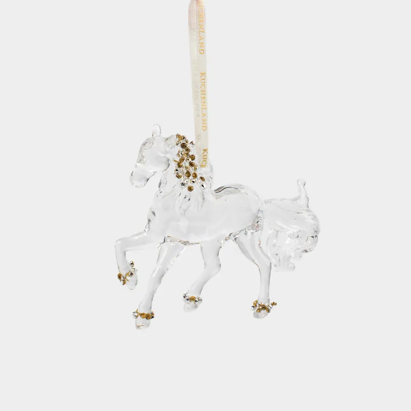 Игрушка елочная, 13 см, акрил, Лошадь, Figure crystal