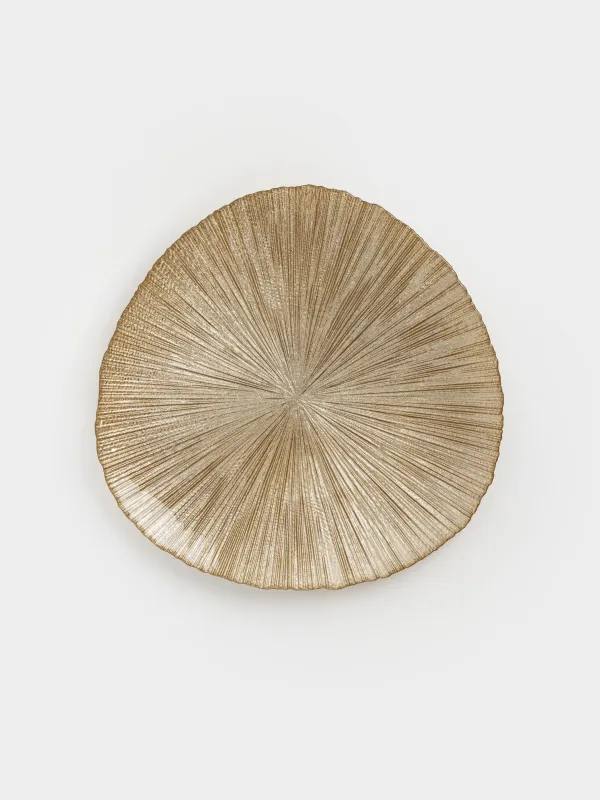 Түскі ас тәрелкесі, 28 см, шыны, шампан, Angle, image-0