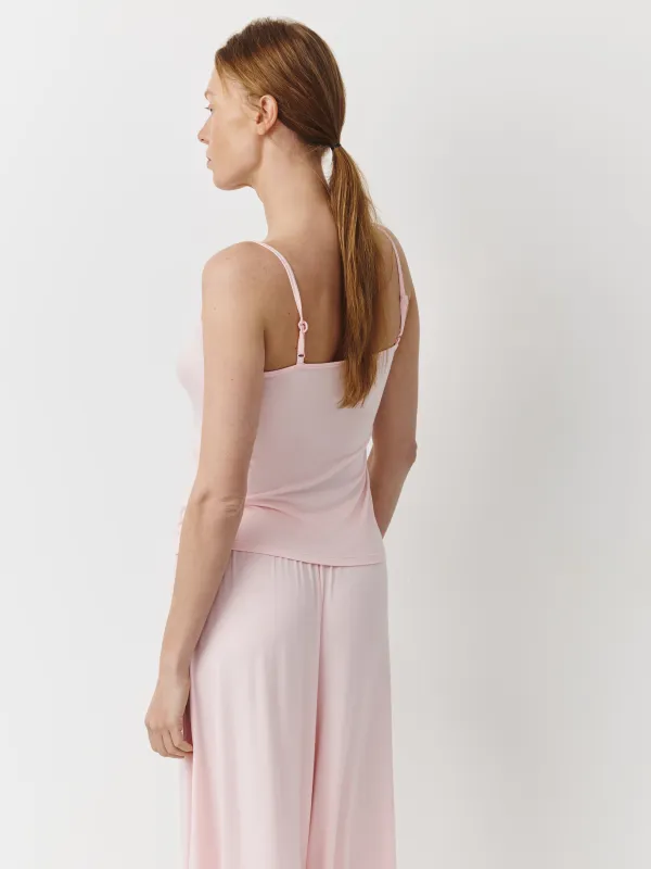 Әйелдерге арналған топ, үйге арналған, өлшемі S, белдіктері бар, бамбук/эластан К, қызғылт, Elodie, image-3