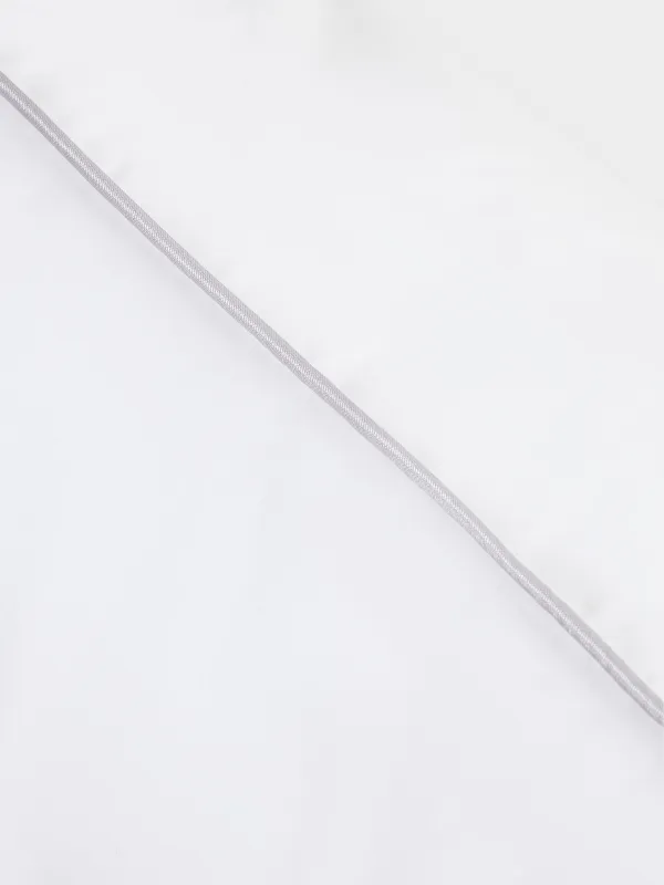 Жастық, 50х70 см, мақта/микрофибра, ақ, күміс жиектері бар, Soft cotton, image-2