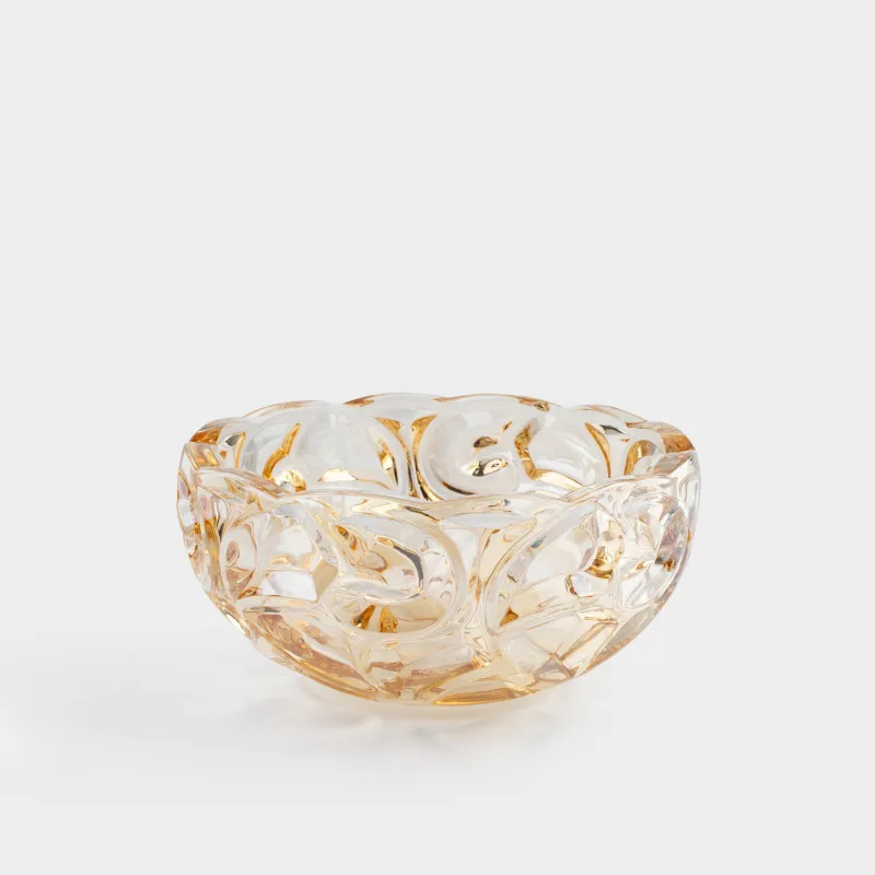 Салатник, 24х11 см, 2,8 л, стекло Р, янтарный, Узоры, Gala