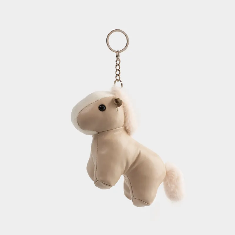Салпыншақ, 12 см, полиуретан/металл, сарғылт-қоңыр, Жылқы, Keychain toy