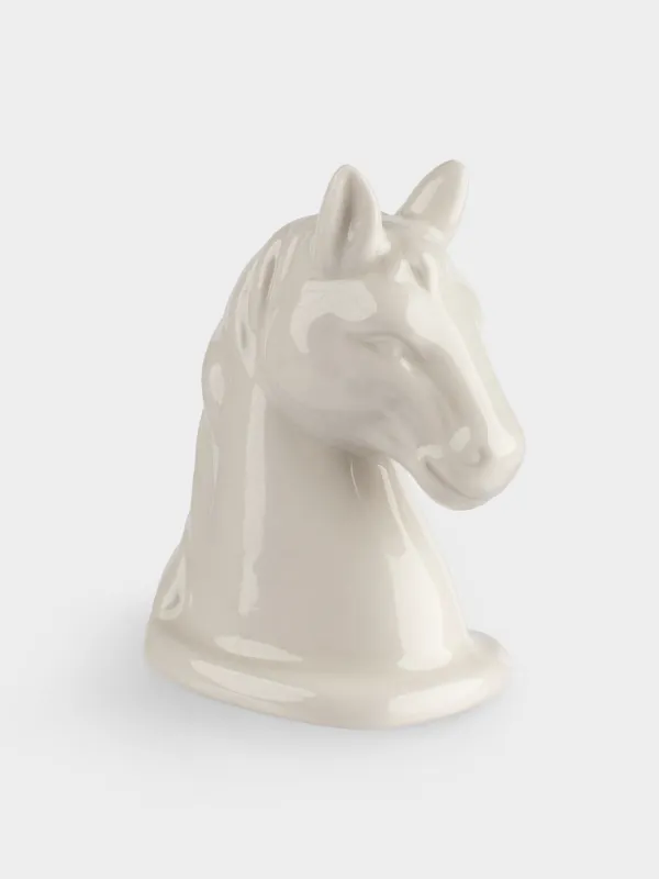 Тұз немесе бұрышқа арналған ыдыс, 9 см, фарфор Р, ақ, Жылқы, Horse white, image-5