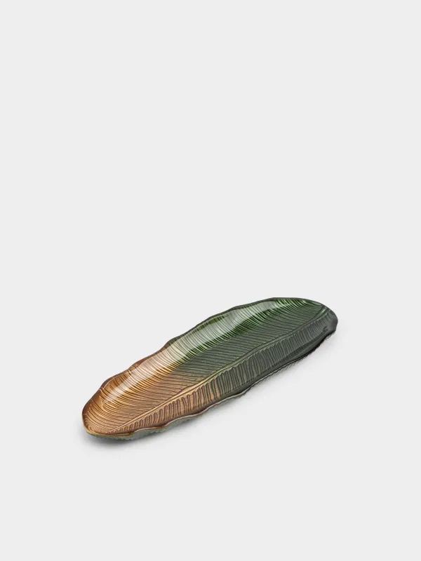 Блюдо, 39х12х5 см, Лист стрелиции, Royal jungle, image-0