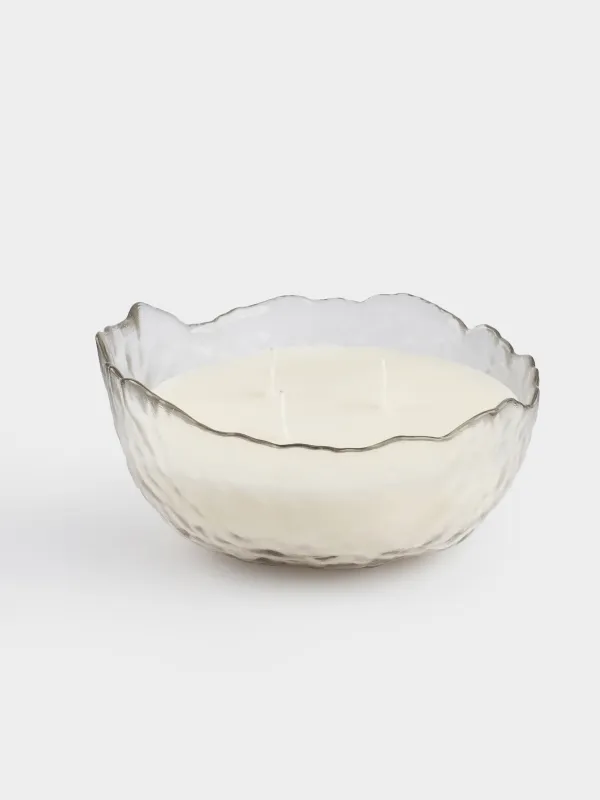 Свеча ароматическая, 13х6 см, три фитиля, в подсвечнике, стекло, Vanilla, Glacial color, image-0