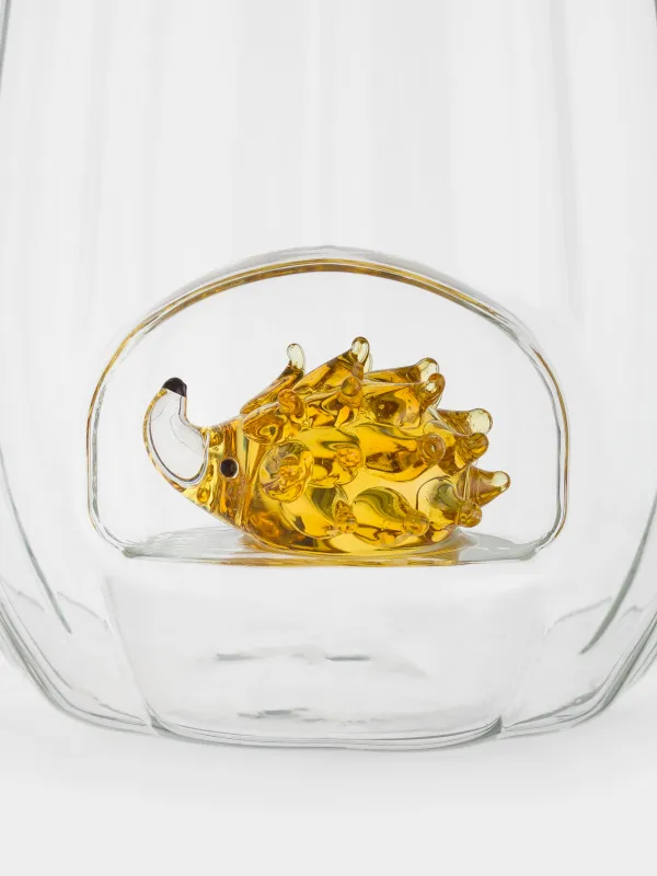 Кружка, 460 мл, стекло Б, Янтарный ежик, Camellia shape, image-1
