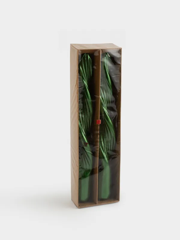 Шам, 2 дана, 20 см, жіңішке, жасыл, Шиыршық, Spiral shape, image-3