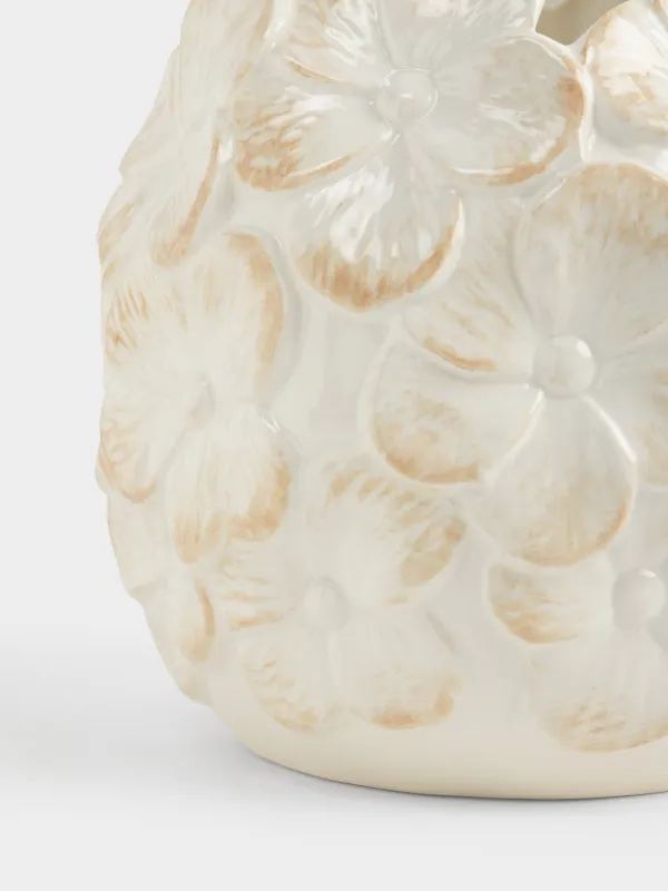 Гүл вазасы, 21 см, сәндік, фарфор P, сүт түстес, Гүлдер, Bloome, image-3