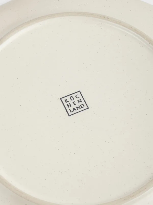 Тарелка закусочная, 22 см, керамика K, молочная, Мятый эффект, Crumple creme, image-5