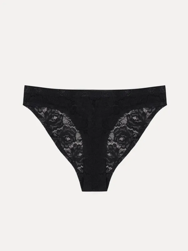 Әйелдер іш киімі, өлшемі S, нейлон/спандекс, шілтер, қара, Слиптер, Lacie, image-0