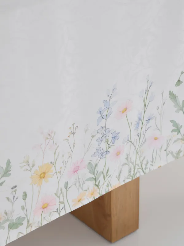 Скатерть, 160х160 см, из жаккарда, Полевые цветы, Petals serenity, image-2