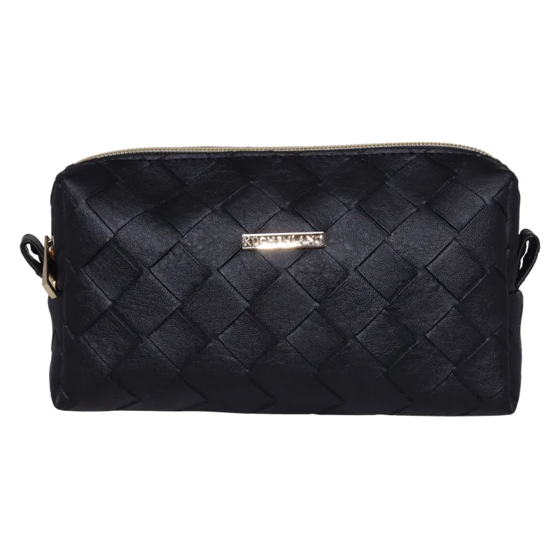 Косметичка, 20х10 см, полиуретан, черная, Sennit, image-0