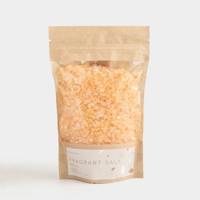 Соль для ванны, 350 гр, оранжевая, Фруктовое смузи, Fragrant salt