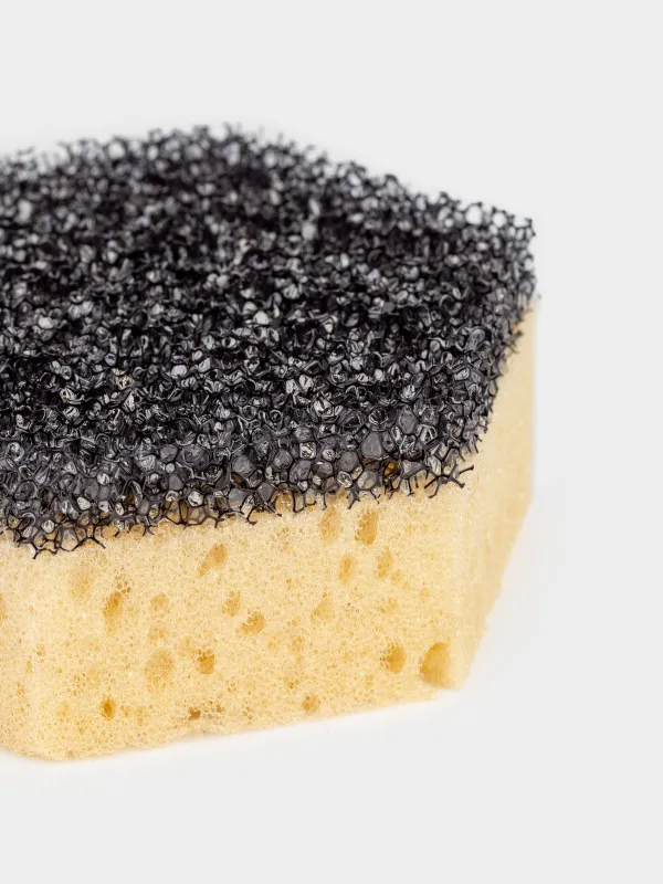 Губка для мытья посуды, 3 шт, Black clean, image-3