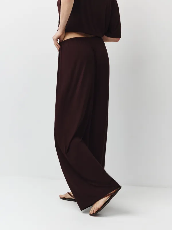 Әйелдер шалбары, үйге арналған, өлшемі S, бамбук/эластан К, қоңыр, Elodie, image-3