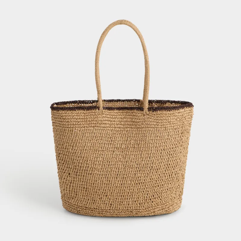 Сумка пляжная, 50х40 см, плетеная, целлюлоза, песочная, Banjo