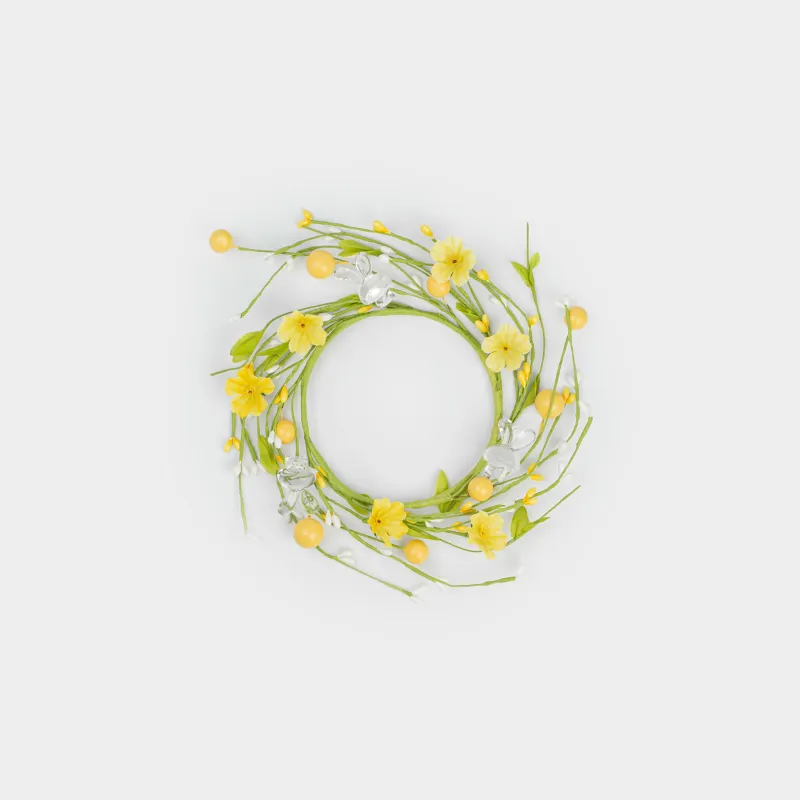 Шамға арналған гүл шоғы, 10/20 см, көбік/пластик, Қояндар мен гүлдер, Flora Easter decor