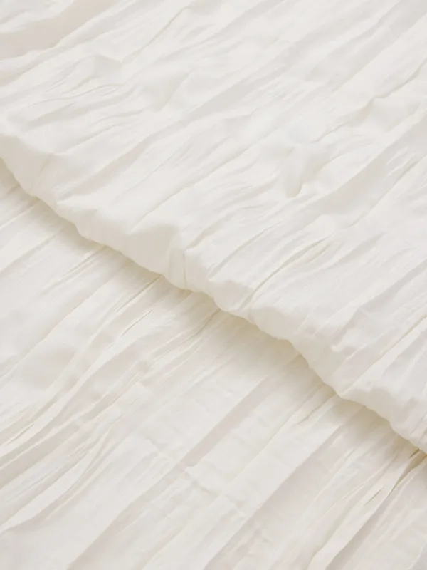 Дорожка настольная, 40х160 см, Мятый эффект, Wavy white, image-1