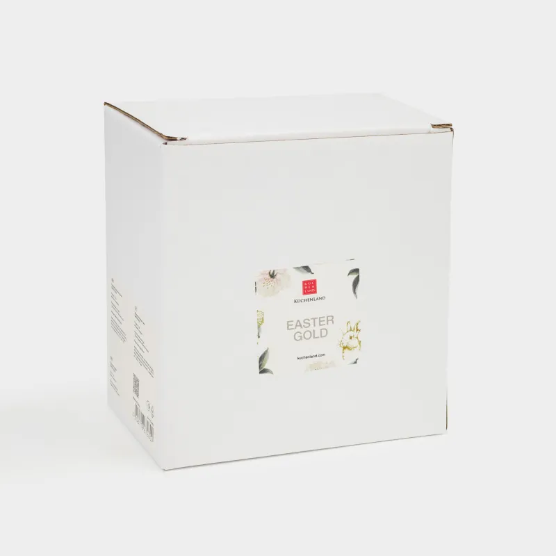 Подставка для яйца, 12 см, полирезин/металл, бело-золотистая, Кролик, Rustic Easter, image-4