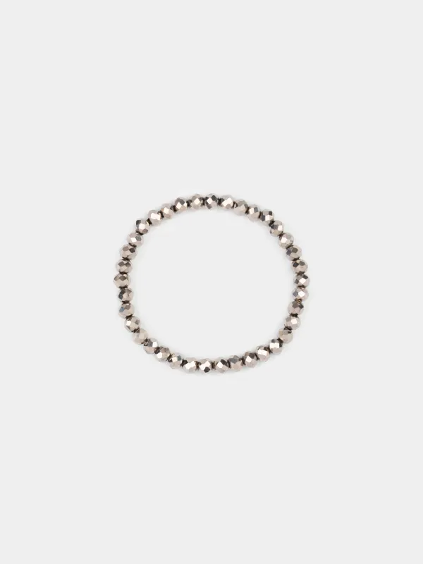 Білезіктер жиынтығы, 18 см, 2 дана, шыны/металл, күміс-қызыл, Жылқы, Pearl color, image-2