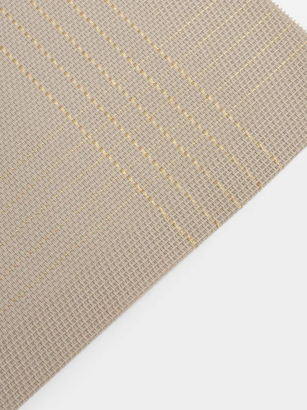 Аспаптарға арналған майлық, 30х45 см, ПВХ/полиэстер, тікбұрышты, құмды, Алтын сызықтар, Solid, image-3