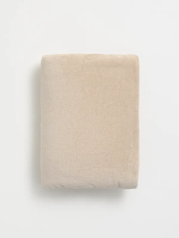 Жастығы бар жамылғы, 130х210 см, жүн/плюш, сарғылт-қоңыр, Қоян, Plush animals, image-3