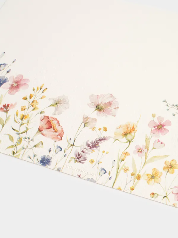 Аспаптарға арналған майлық, 30х45 см, ПВХ, тікбұрышты, ақ, Гүлдер арасындағы қоян, Rock print, image-1