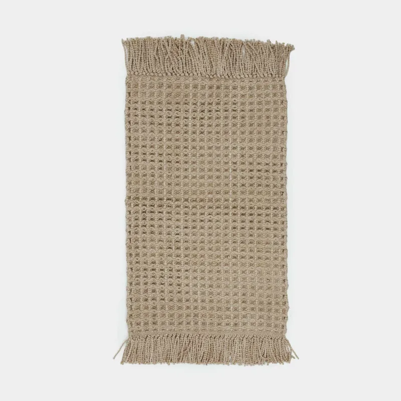 Кілемше, 50х80 см, жиектері бар, мақта/полиэстер, құм, Nordkap