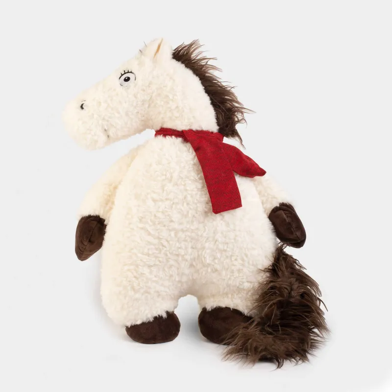 Сәндік жастық, 53х27 см, плюш, қоңыр, Жылқы, Horse cute