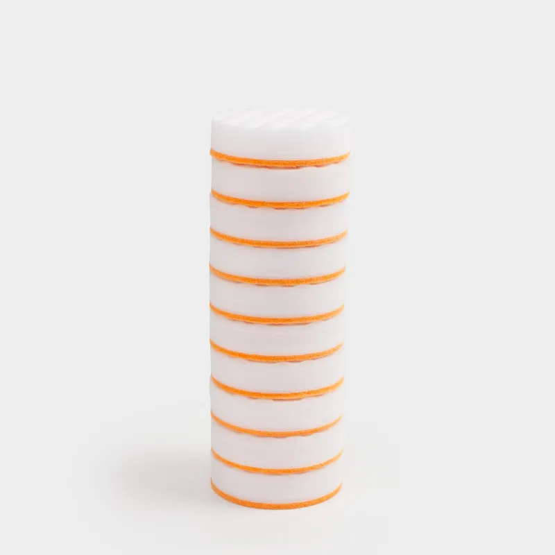 Губка для чистки белой обуви и подошвы, 6 см, 10 шт, меламин/абразив, бело-бежевая, Clean, image-2