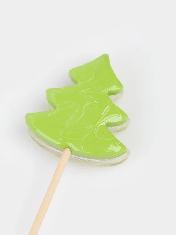 Мұз кәмпит, 20 гр, сылдырмақ, таяқшада, изомальт, жасыл, Шырша, Sweet life, image-3