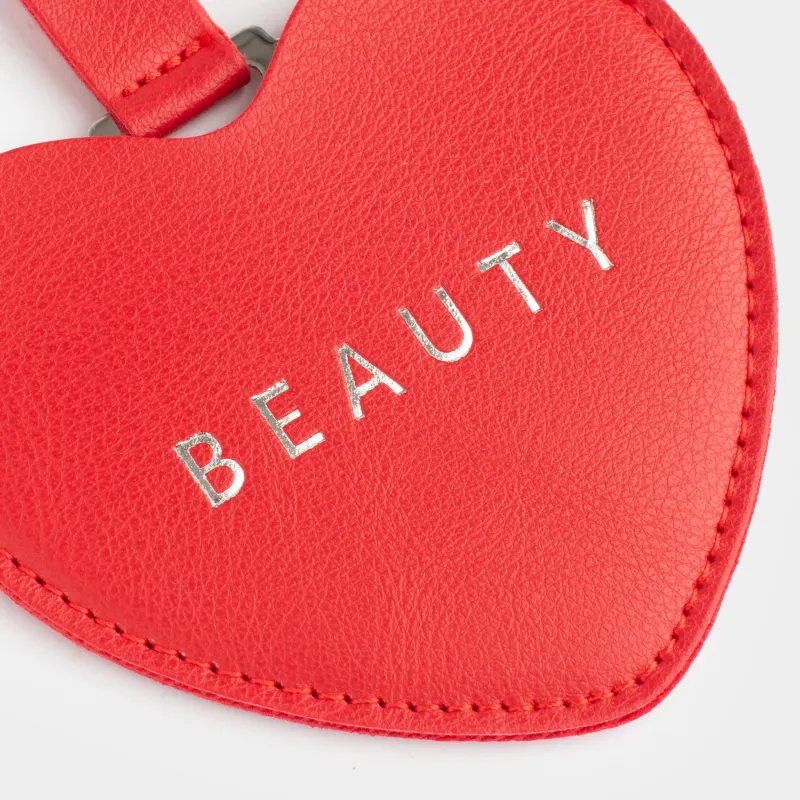 Салпыншақ, 9 см, полиуретан/металл, қызыл, Жүрек, Keychain heart, image-2