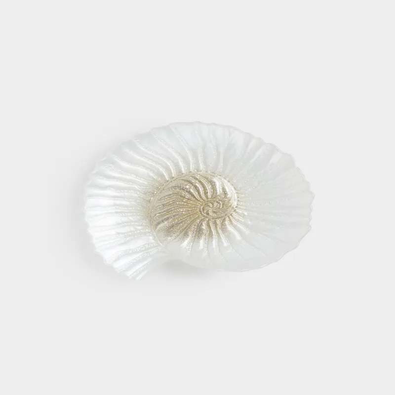 Ыдыс, 31х29х4 см, шыны, сүт түстес/шампан, Қабыршақ, Ammonite, image-2